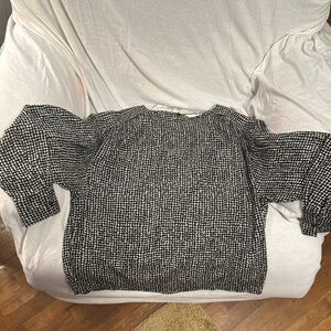 Black and White Textured Sweater